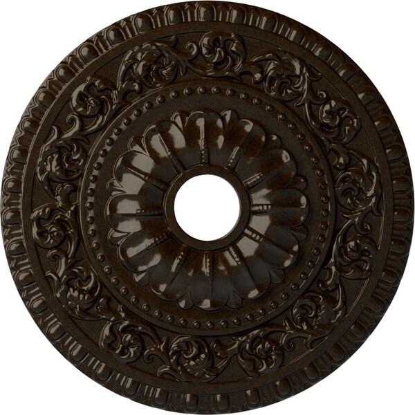 Ekena Millwork Vaduz Ceiling Medallion (Fits Canopies up to 3 1/2"), 23 1/2"OD x 3 1/2"ID x 2 1/8"P, Bronze CM23VABZS - main